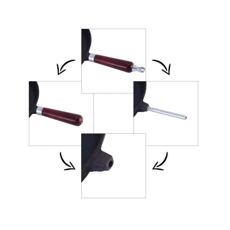 Patelnia żeliwna Kamille KM 4810 V ciężka 24 cm na indukcję Patelnia żeliwna Kamille KM 4810 V ciężka 24 cm na indukcję