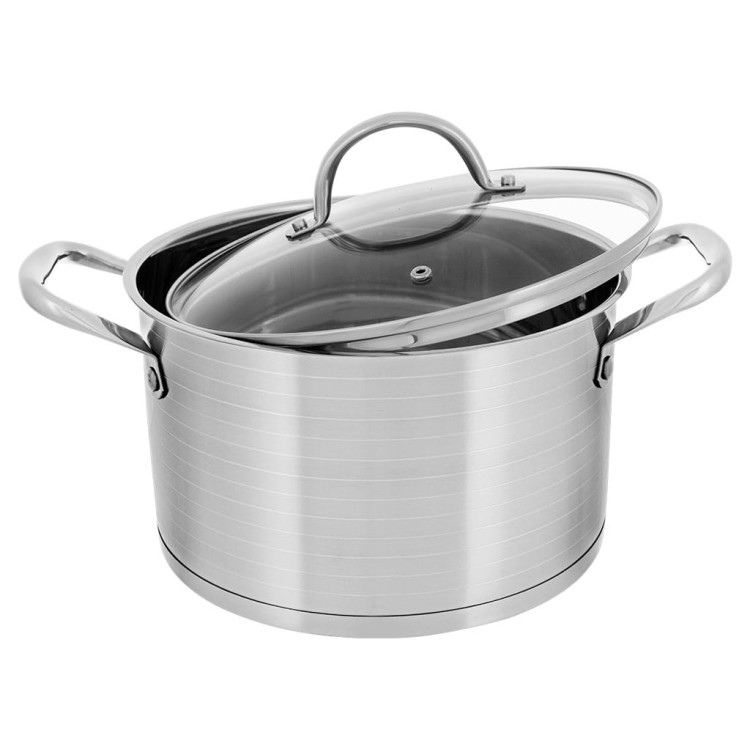 Garnki ze stali Zilner ZL 8124 zestaw garnków indukcyjnych z patelnią marmurową Garnki ze stali Zilner ZL 8124 zestaw garnków indukcyjnych z patelnią marmurową