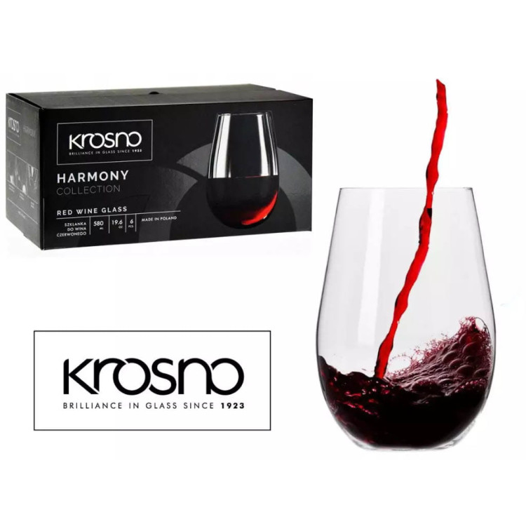 Szklanki do wody Krosno Harmony 500 ml 6 sztuk Szklanki do wody Krosno Harmony 500 ml 6 sztuk