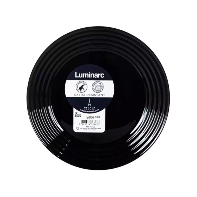 Serwis obiadowy Harena Luminarc 18 elementów czarno białe talerze dla 6 osób Serwis obiadowy Harena Luminarc 18 elementów czarno białe talerze dla 6 osób