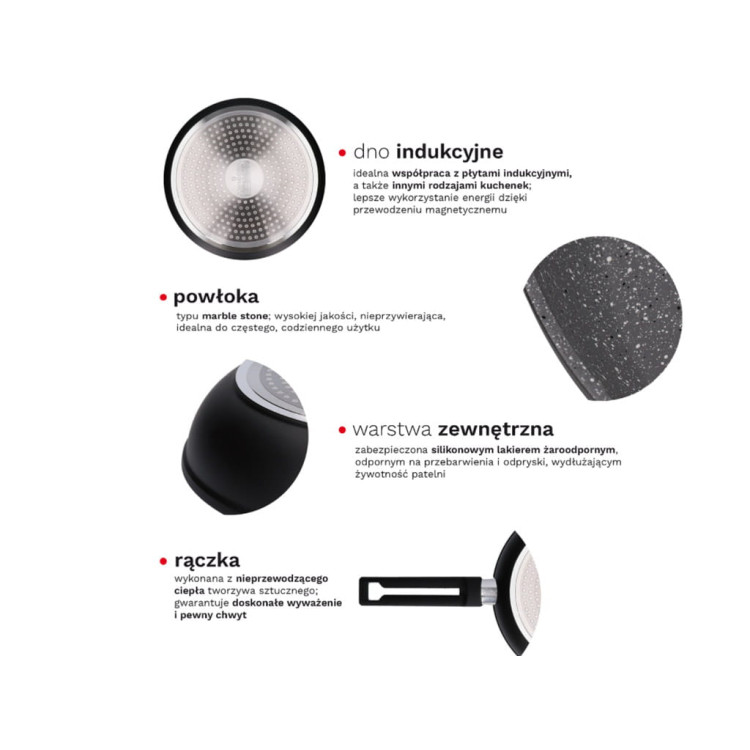 Patelnia ZWIEGER Practi Plus granitowa nieprzywierająca 28 cm Patelnia ZWIEGER Practi Plus granitowa nieprzywierająca 28 cm
