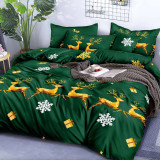 Pościel świąteczna 160x200 bawełniana 3D satynowa Cotton World komplet 4 części 602