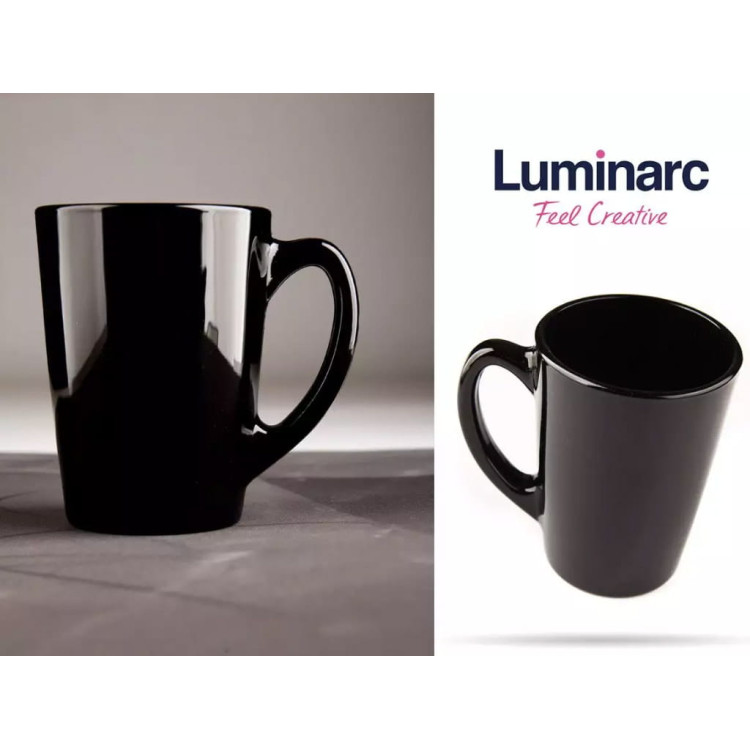 Zestaw 6 kubków czarnych New Morning Luminarc 320 ml Zestaw 6 kubków czarnych New Morning Luminarc 320 ml