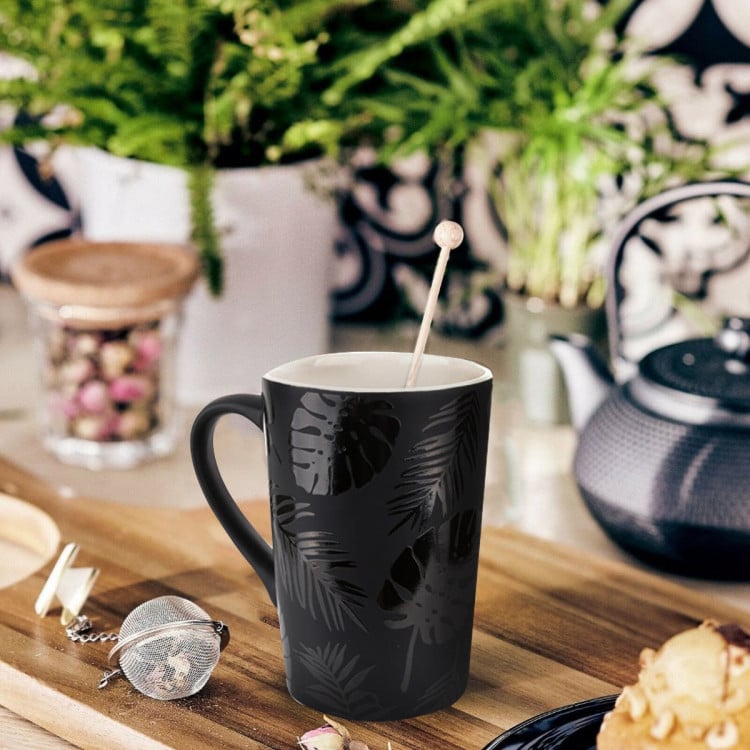 Zestaw 6 kubków czarnych porcelanowych Bianco 400 ml wysoka jakość Zestaw 6 kubków czarnych porcelanowych Bianco 400 ml wysoka jakość