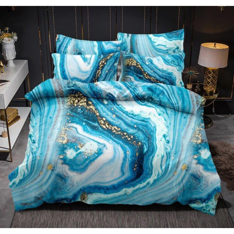 Pościel 140x200 bawełna satynowa 3D Cotton World gruba 2 części 2214