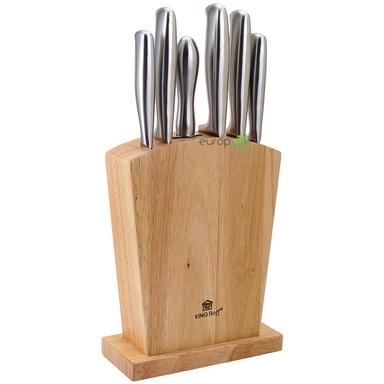 Zestaw noży KingHoff KH 1154 kuchenne stalowe + stojak, komplet Zestaw noży KingHoff KH 1154 kuchenne stalowe + stojak, komplet