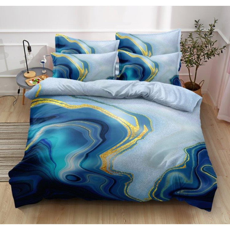 Pościel 200x220 bawełna satynowa 3D Cotton World gruba 3 części 2229