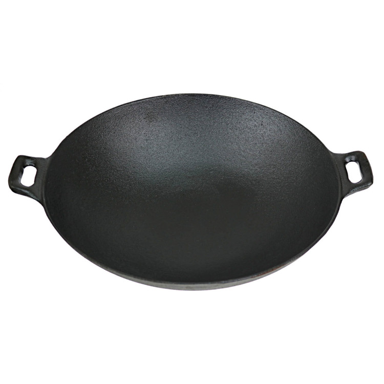 Wok żeliwny KingHoff KH 1109 patelnia indukcja gaz 31 cm