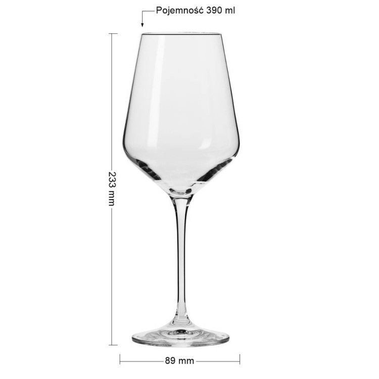 Kieliszki do wina Krosno Avant Garde 390 ml komplet 6 sztuk Kieliszki do wina Krosno Avant Garde 390 ml komplet 6 sztuk
