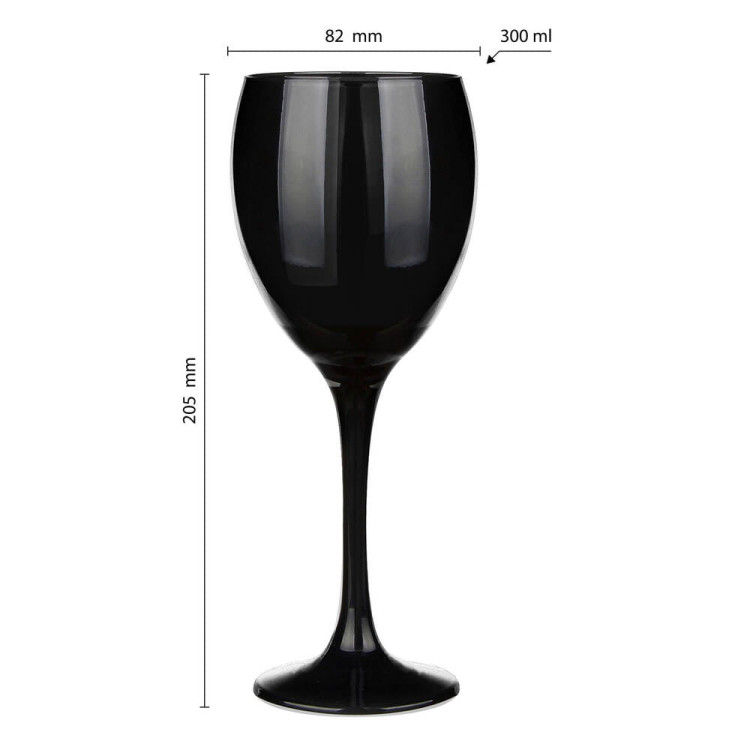 Kieliszki do wina Glasmark Czarne 300 ml komplet 6 sztuk Kieliszki do wina Glasmark Czarne 300 ml komplet 6 sztuk