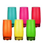 Szklanki kolorowe wysokie 350 ml Glasmark Rainbow zestaw 6 szklanek