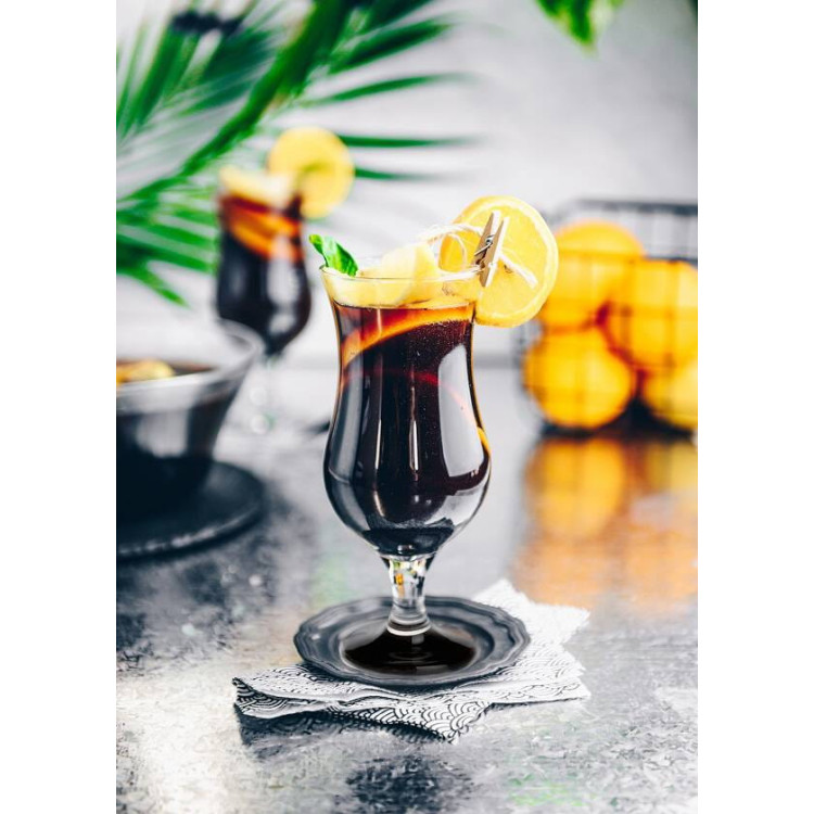Kieliszki koktajlowe Glasmark szklanki na czarnej nóżce 420 ml zestaw 6 sztuk Kieliszki koktajlowe Glasmark szklanki na czarnej nóżce 420 ml zestaw 6 sztuk