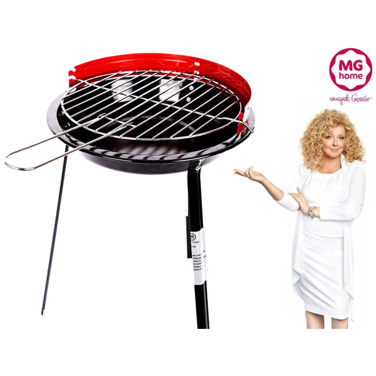 Grill  okrągły węglowy MG Home 30 cm ogrodowy 