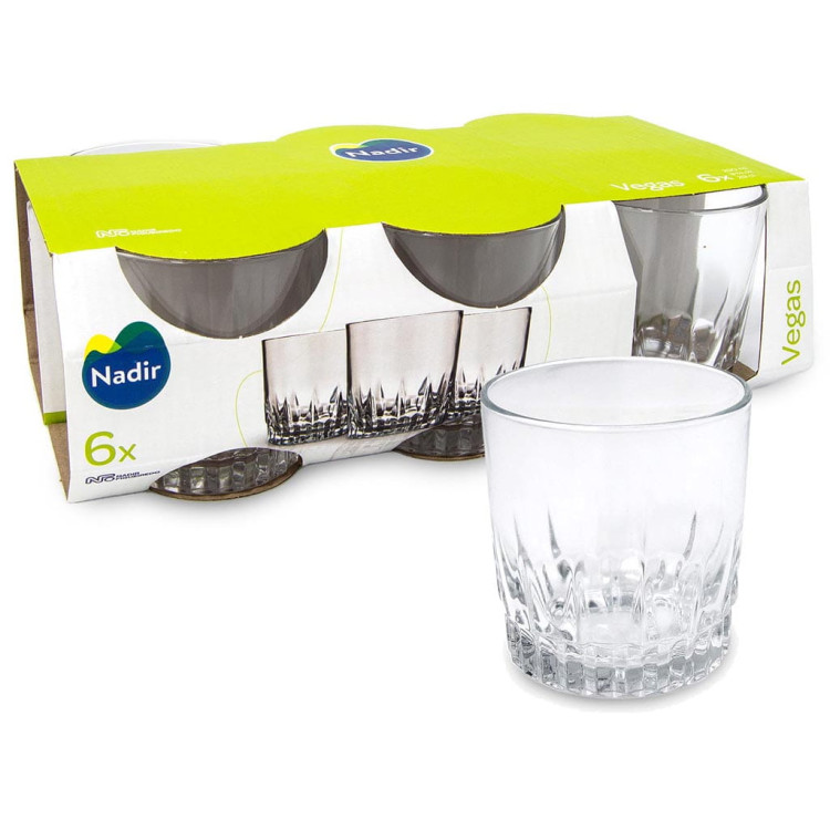 Szklanki do whisky drinków Nadir Vegas zestaw 6 szklanek 290 ml Szklanki do whisky drinków Nadir Vegas zestaw 6 szklanek 290 ml