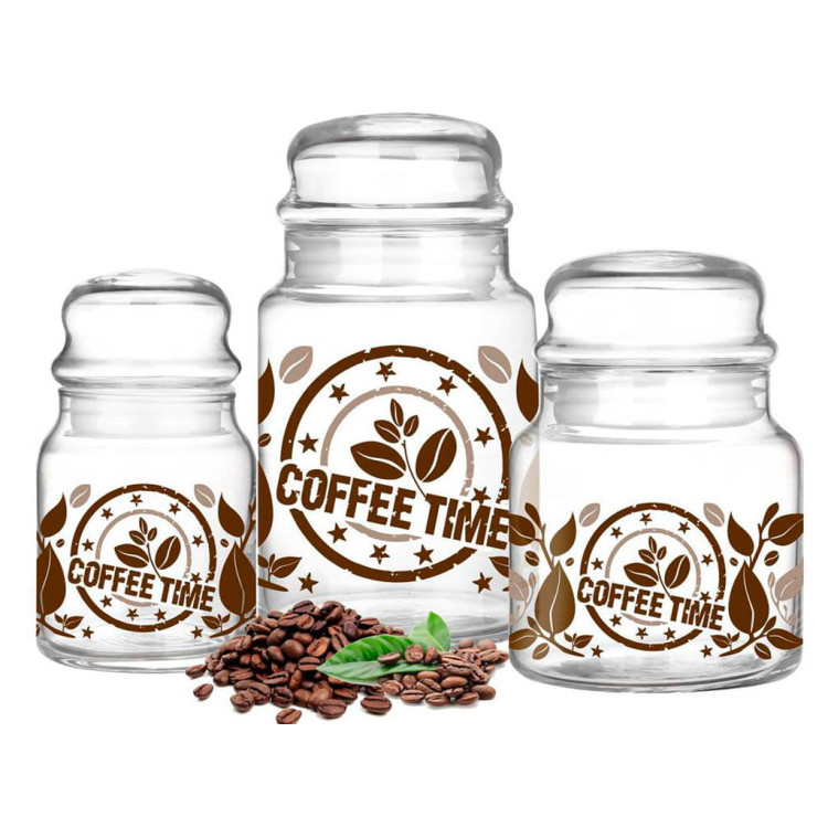 Szklany pojemnik do przechowywania kawy Glasmark Coffee Time 635 ml Szklany pojemnik do przechowywania kawy Glasmark Coffee Time 635 ml