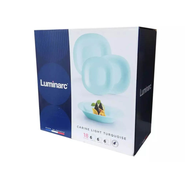 Talerz deserowy Carine Luminarc 6 sztuk turkusowych Talerz deserowy Carine Luminarc 6 sztuk turkusowych