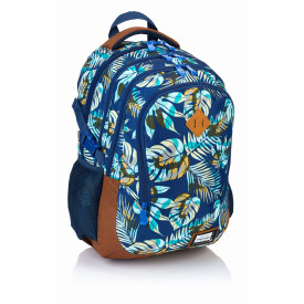 Plecak szkolny czterokomorowy młodzieżowy Blue Jungle Head