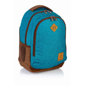 Plecak szkolny dwukomorowy młodzieżowy Turquoise Head