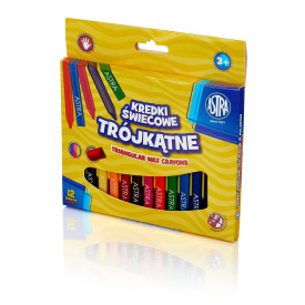 Kredki świecowe trójkątne dla dzieci 12 kolorów