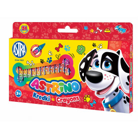 Kredki świecowe grafionowe 24 kolorów dla dzieci Astrino