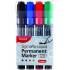 Marker pernamentny SigmaFlo PERM B 120 - zestaw 4 kolorów (czarny, niebieski, czerwony, zielony)