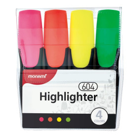 Gruby zakreślacz Highlighter 604 - zestaw 4 kolorów
