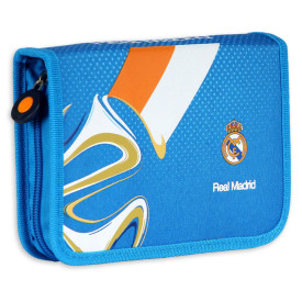 Piórnik pojedynczy bez wyposażenia, 2 klapki, 1BW2 Real Madrid Color