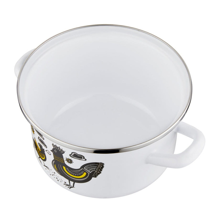 Garnki emaliowane Pleszew kurka chmurka zestaw garnków 16/18/20/22 cm kurka Garnki emaliowane Pleszew kurka chmurka zestaw garnków 16/18/20/22 cm kurka