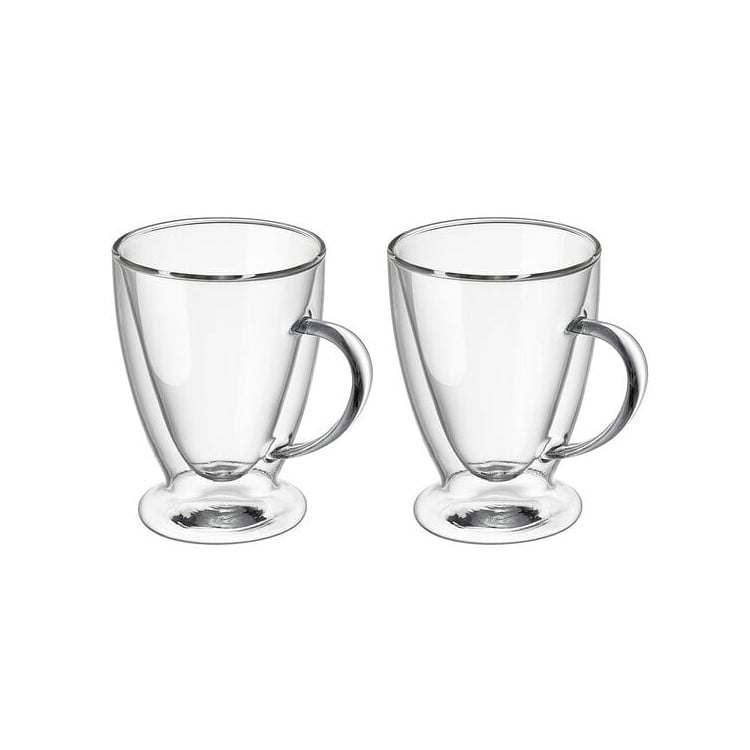 Zestaw 2 szklanek termicznych 300 ml stożek do kawy latte RENZA MGHOME