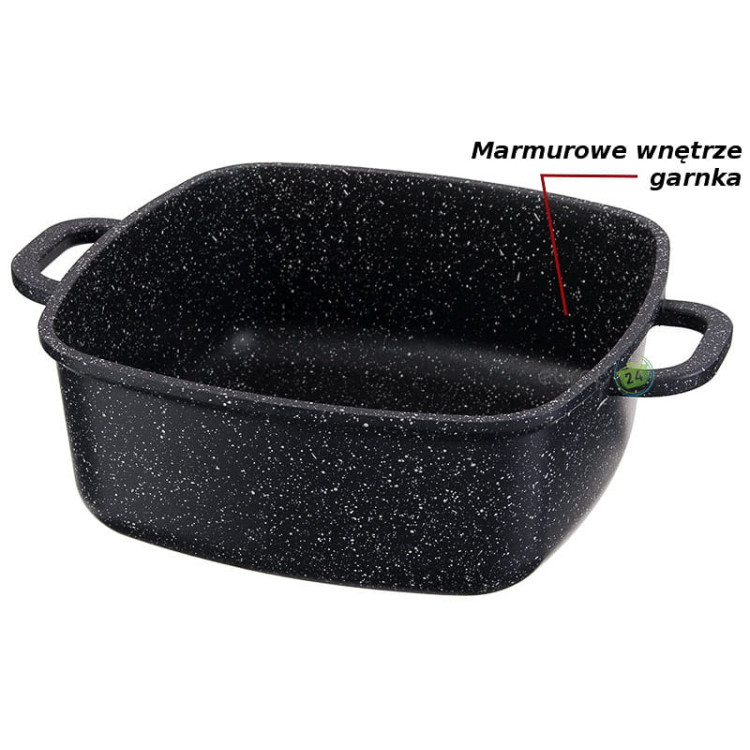 Garnek marmurowy z pokrywką Edenberg EB 8112 3.7 L na indukcję Garnek marmurowy z pokrywką Edenberg EB 8112 3.7 L na indukcję