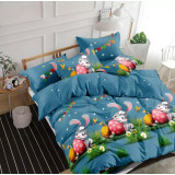 Pościel 140x200 bawełna satynowa 3D Cotton World gruba 2 części 2309 wielkanoc