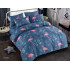 Pościel 140x200 bawełna satynowa 3D Cotton World gruba 2 części 360 flamingi