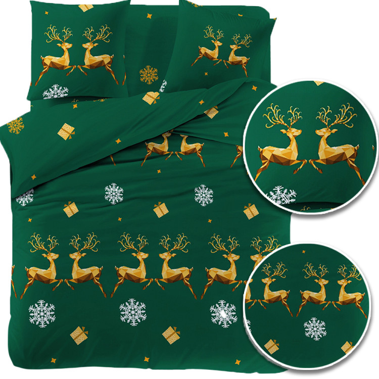 Pościel świąteczna 200x220 bawełna satynowa 3D Cotton World gruba 3 części 2414 Pościel świąteczna 200x220 bawełna satynowa 3D Cotton World gruba 3 części 2414