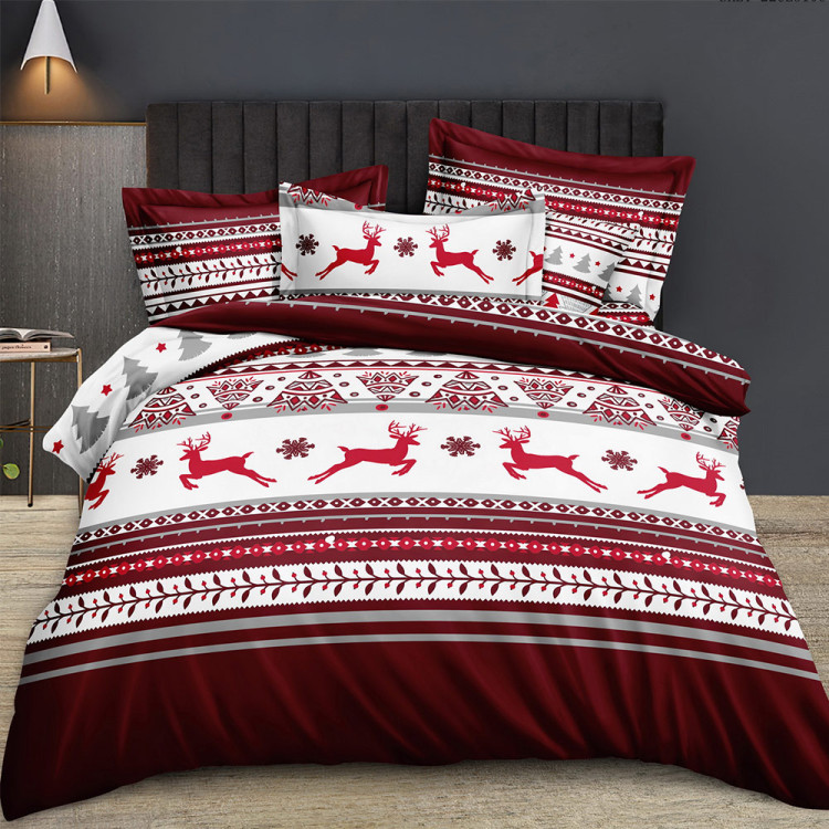 Pościel świąteczna 140x200 bawełna satynowa 3D Cotton World gruba 2 części 2413 Pościel świąteczna 140x200 bawełna satynowa 3D Cotton World gruba 2 części 2413