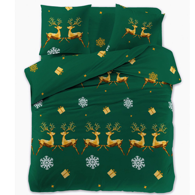 Pościel świąteczna 200x220 bawełna satynowa 3D Cotton World gruba 4 części z prześcieradłem 2414 Pościel świąteczna 200x220 bawełna satynowa 3D Cotton World gruba 4 części z prześcieradłem 2414