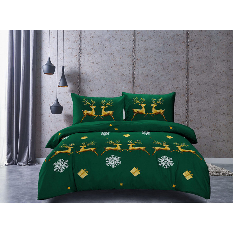 Pościel świąteczna 200x220 bawełna satynowa 3D Cotton World gruba 3 części 2414 Pościel świąteczna 200x220 bawełna satynowa 3D Cotton World gruba 3 części 2414