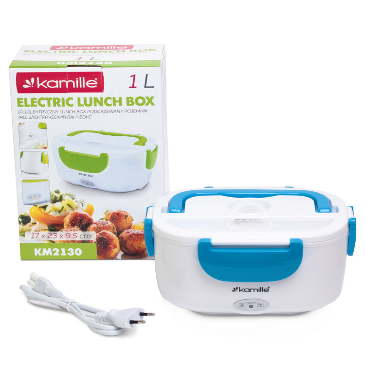 Elektryczny termos obiadowy 1000 ml Lunch Box niebieski KM 2130 Kamille Elektryczny termos obiadowy 1000 ml Lunch Box niebieski KM 2130 Kamille