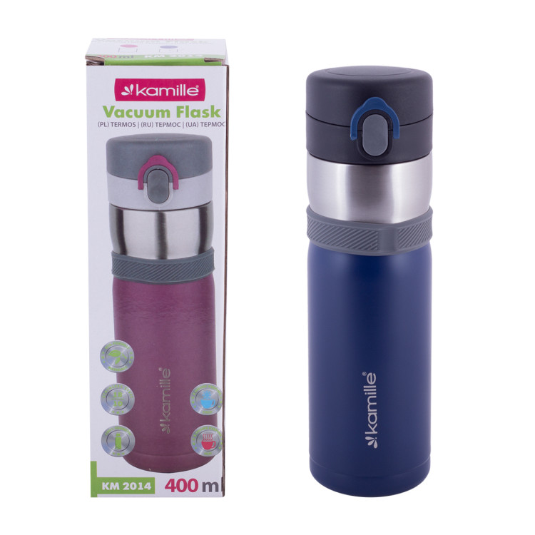 Termos podróżny 400 ml kubek termiczny granatowy KM 2014 Kamille Termos podróżny 400 ml kubek termiczny granatowy KM 2014 Kamille