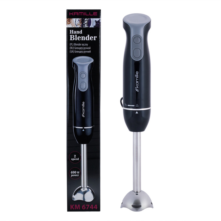 Blender ręczny czarny rozdrabniacz 400W wielofunkcyjny KM 6744 Kamille Blender ręczny czarny rozdrabniacz 400W wielofunkcyjny KM 6744 Kamille
