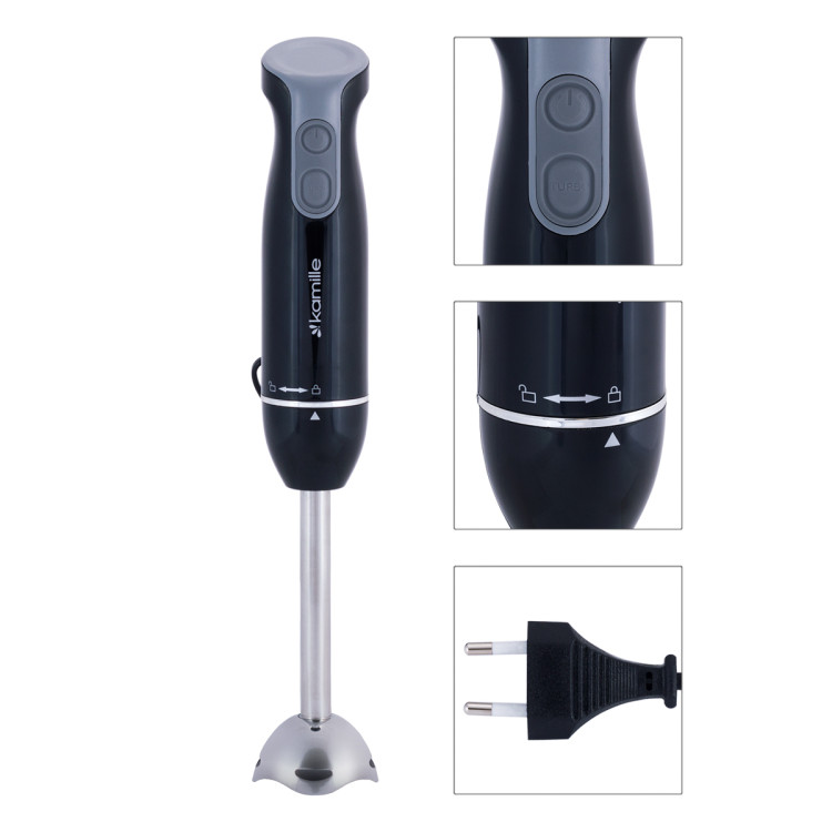 Blender ręczny czarny rozdrabniacz 400W wielofunkcyjny KM 6744 Kamille Blender ręczny czarny rozdrabniacz 400W wielofunkcyjny KM 6744 Kamille