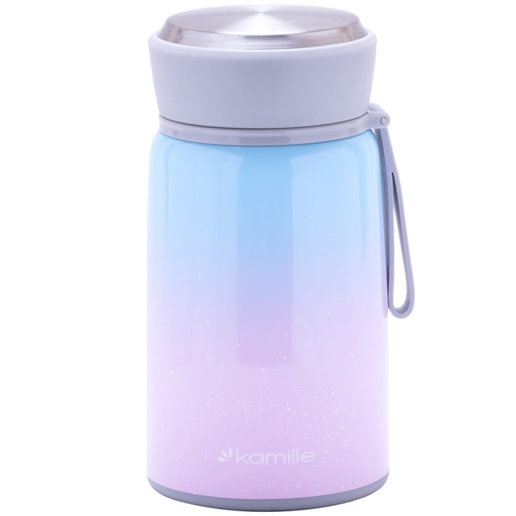 Termos obiadowy z łyżką 800ml pojemnik termiczny różowo niebieski KM 2097 Kamille Termos obiadowy z łyżką 800ml pojemnik termiczny różowo niebieski KM 2097 Kamille