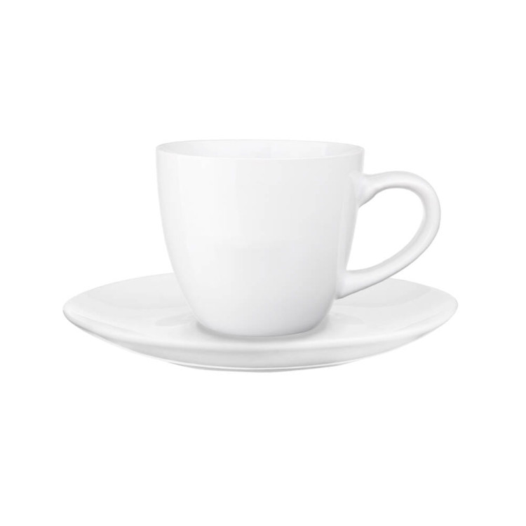 Serwis kawowy biały na 6 osób Glasmark Bruno zestaw 6 filiżanek ze spodkami + łyżeczki Serwis kawowy biały na 6 osób Glasmark Bruno zestaw 6 filiżanek ze spodkami + łyżeczki