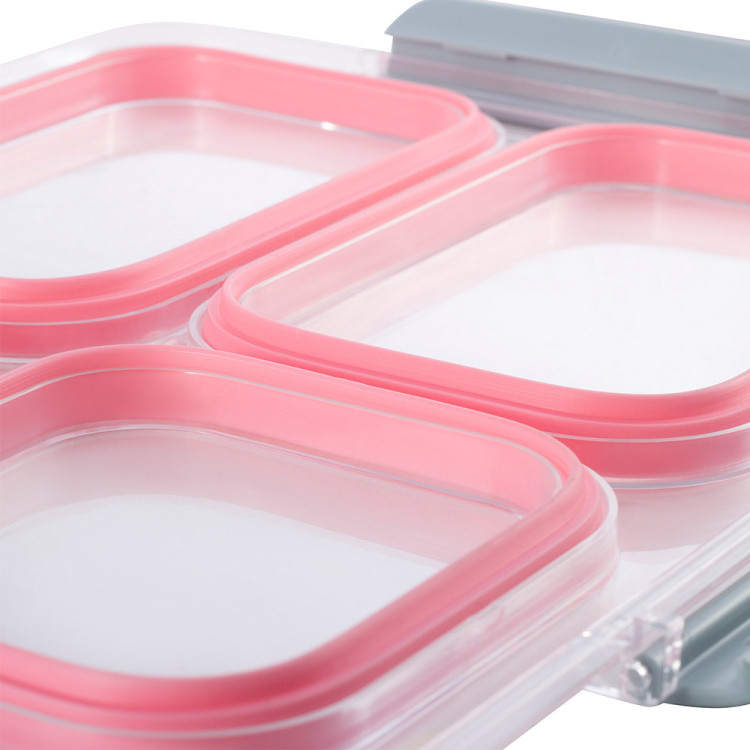 Pojemnik obiadowy z pokrywką 1800ml do przechowywania żywności różowy lunchbox KM 2147 Kamille Pojemnik obiadowy z pokrywką 1800ml do przechowywania żywności różowy lunchbox KM 2147 Kamille