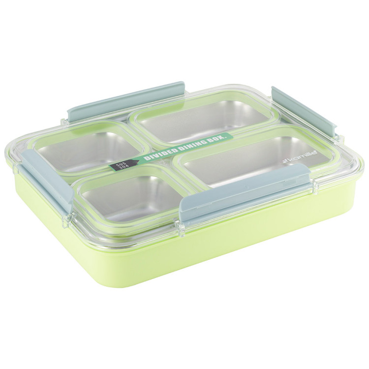 Pojemnik obiadowy z pokrywką 1800ml do przechowywania żywności zielony lunchbox KM 2147 Kamille Pojemnik obiadowy z pokrywką 1800ml do przechowywania żywności zielony lunchbox KM 2147 Kamille