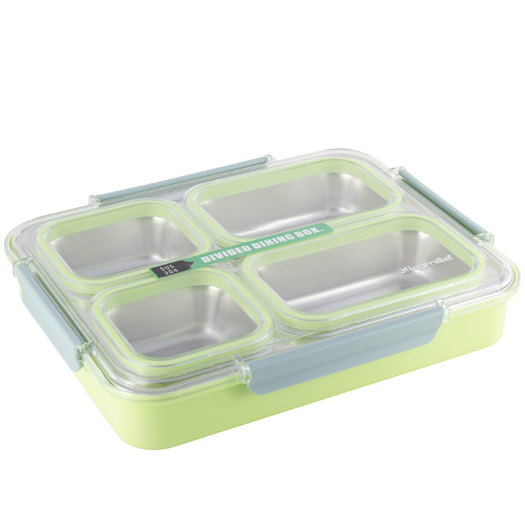 Pojemnik obiadowy z pokrywką 1800ml do przechowywania żywności zielony lunchbox KM 2147 Kamille Pojemnik obiadowy z pokrywką 1800ml do przechowywania żywności zielony lunchbox KM 2147 Kamille