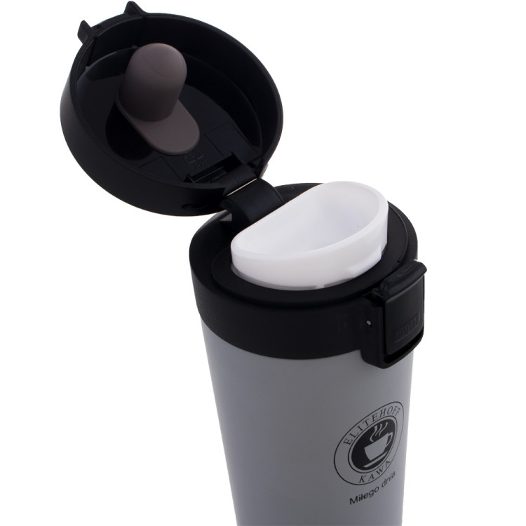 Termos podróżny 400 ml kubek termiczny szary E 8208 Elitehoff Termos podróżny 400 ml kubek termiczny szary E 8208 Elitehoff