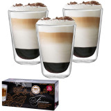 Szklanki termiczne do kawy latte MG Home 300 ml zestaw 3 sztuki