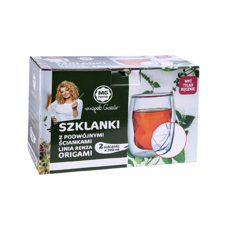 Szklanki termiczne 300 ml Renza Origami komplet 2 szt MG Home