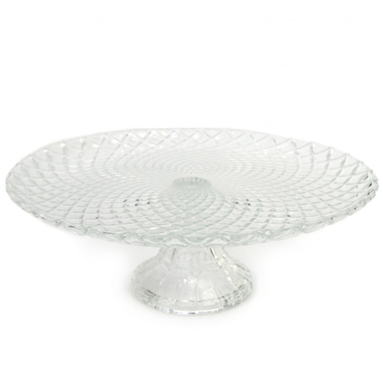 Patera szklana na tort 27cm pojemnik na ciasto owoce Tragar 2568