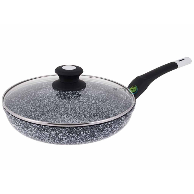 Patelnia granitowa 24 cm indukcja Zilner ZL 7123 ceramiczna z pokrywką Patelnia granitowa 24 cm indukcja Zilner ZL 7123 ceramiczna z pokrywką
